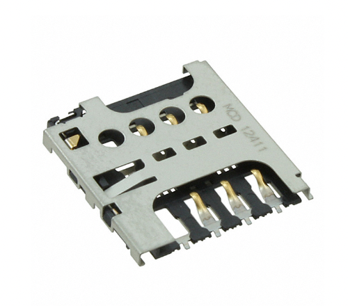 Pack of 4 0787270001 Connector 7 (6 + 1) Position Card Connector Micro SIM Surface Mount, Right Angle Gold