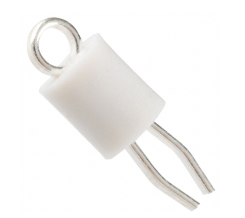 Pack of 8 5007 White PC Test Point, Compact Phosphor Bronze Silver Plating Through Hole Mounting Type