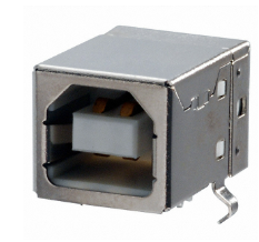 AU-Y1007-R Connector Receptacle USB1.1 TYPEB 4 Position Through Hole, Right Angle :RoHS