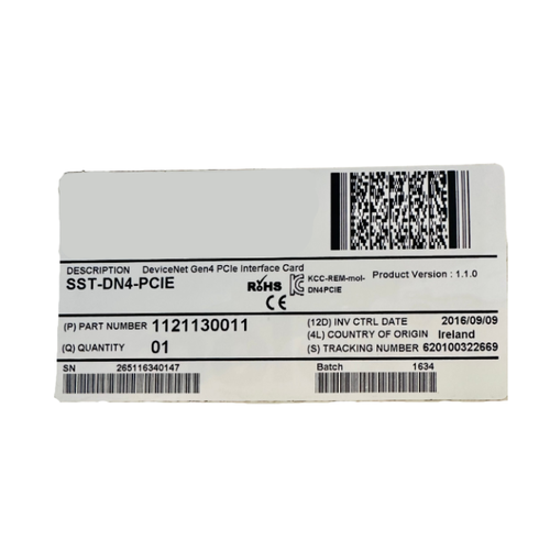 1121130011 DeviceNet Gen4 PCIe Interface Adapter Card, RoHS