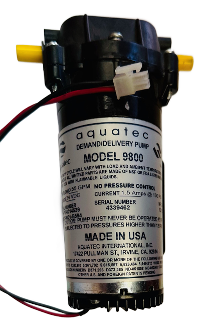 9800   Demand/Delivery Pump 24VDC, 1.5AMP 100PSI, Open Flow 0.55GPM, Model# 98-HPT-0014539,9852-0001-B594
