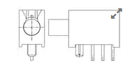 551-0001-860 LED Circuit Board Indicators 3MM SGL Level Right Angle