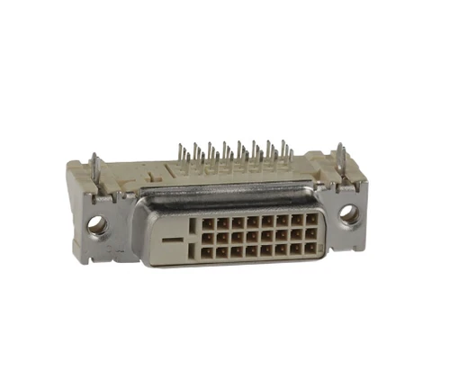 Pack of 2 0743209004 DVI-D, Dual Link Receptacle Connector 24 Position Panel Mount, Through Hole, Right Angle