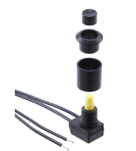 Pack of 4 40-4743-00 Pushbutton Switch SPST 6A 125V Standard Panel Mount, Rear :RoHS