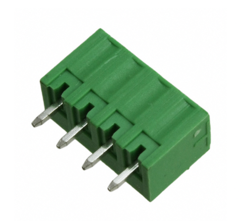 Pack of 2 OSTOQ043250 Connector 4 Position Terminal Block Header, Male Pins, Shrouded (4 Side) 0.150" (3.81mm) Vertical Solder