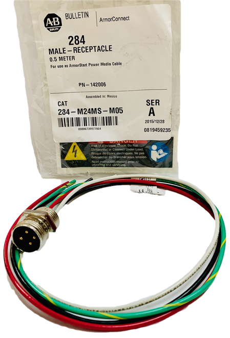 284-M24MS-M05   142006 Male Receptacle 0.5 Meter