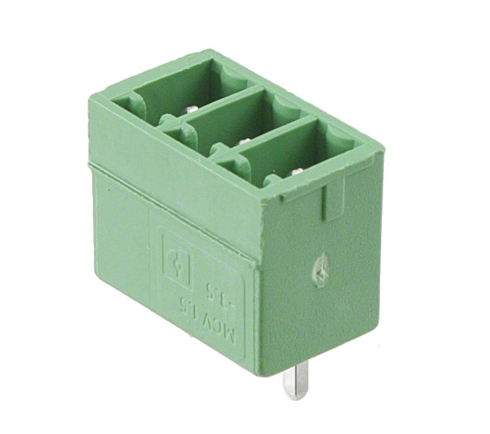 Pack of 8 1843619 Connector 3 Position Terminal Block Header, Male Pins, Shrouded (4 Side) 0.138" (3.50mm) Vertical Through Hole