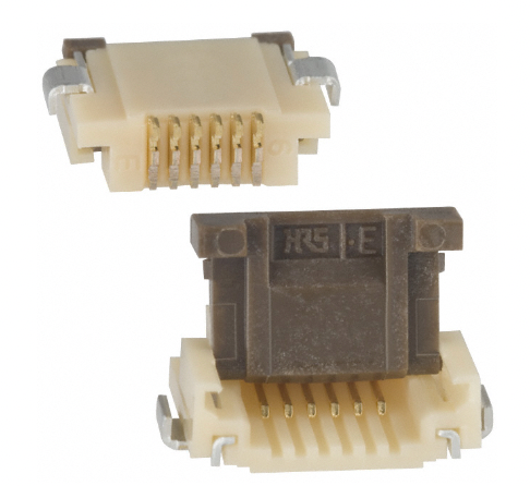 Pack of 2 FH12-6S-0.5SH(55) Connector 6 Position FFC, FPC Connector Contacts, Bottom 0.020" (0.50mm) Surface Mount, Right Angle