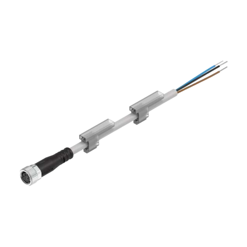 NEBU-M8G3-K-10-LE3 Cable, CBL CIRC 3POS FEM TO WIRE 32.8', Grey, RoHS