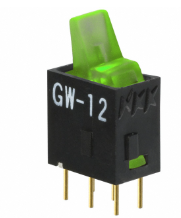 Pack of 2 GW12LJPF Rocker Switch SPDT 0.4VA (AC/DC) 28 V Through Hole :RoHS