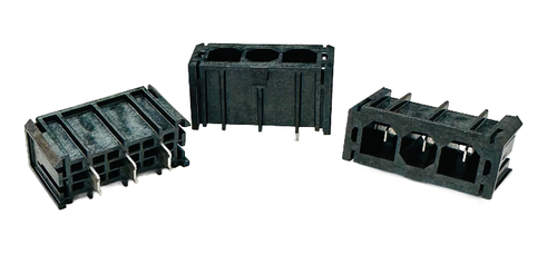 0431600103 3 Position Header, Male Blades Connector Solder 0.295" (7.50mm) Through Hole