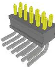 Pack of 4 FTSH-106-02-F-D-RA Connector Header Through Hole, Right Angle 12 position 0.050" (1.27mm)