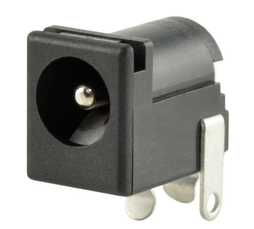 Pack of 4 PJ-202B Power Barrel Connector Jack 2.50mm ID (0.098"), 5.50mm OD (0.217") Through Hole, Right Angle
