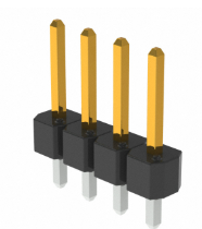 Pack of 4 68000-104HLF Connector Header Through Hole 4 position 0.100" (2.54mm) :RoHS