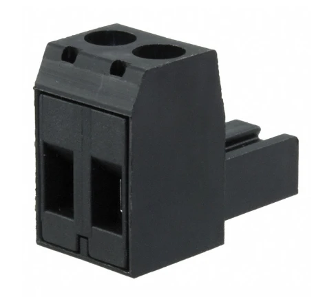 Pack of 2 31349102 Connector 2 Position Terminal Block Plug, Female Sockets 0.197" (5.00mm) 180° Free Hanging (In-Line)