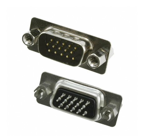 Pack of 4 10090928-P154VLF Connector 15 Position D-Sub, High Density Plug, Male Pins Connector