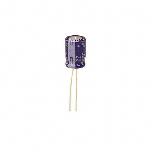 Pack of 5 ECA-1EM221 Capacitors 220µF 25V Aluminum Electrolytic Radial, Can 2000 Hrs @ 85°C : RoHS
