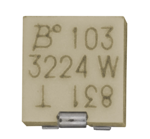 Pack of 4 3224W-1-203E Trimmer 20 kOhms 0.25W, 1/4W J Lead Surface Mount Trimmer Potentiometer Cermet 12.0 Turn Top Adjustment