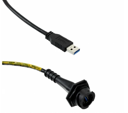 0847330004    USB Cable 5Gbps (USB 3.0, USB 3.x Gen 1, Superspeed) Cable A Female to A Male (Circular Coupling) 2.66' (810.0mm) Shielded, RoHS