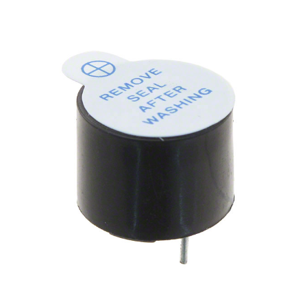 Pack of 4 WST-1205S Buzzers Indicator, Internally Driven Magnetic 5 V 40mA 2.3kHz 85dB @ 5V, 10cm Through Hole PC Pins