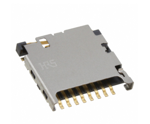 DM3D-SF Connector 10 (8 + 2) Position Card Connector Secure Digital - microSD™ Surface Mount, Right Angle Gold