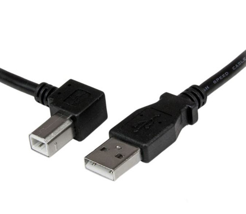 E309675 Cable High Speed USB 2.0 A to Left Angle B, 30V VW-1, 28AWG/1P