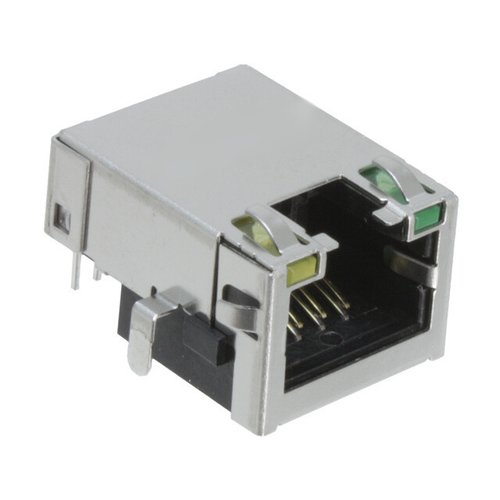 Pack of 2 RJE72-188-1411 Jack Modular Connector 8p8c (RJ45, Ethernet) 90° Angle (Right) Shielded, EMI Finger Cat5e :RoHS