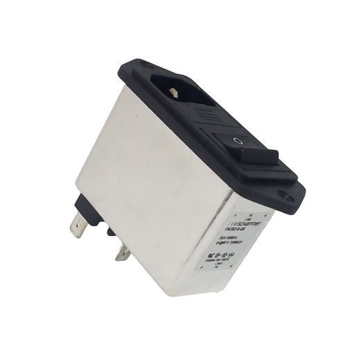 FN282-6-06 SCHAFFNER Power Entry Module Filtered M 3 POS 250VAC 6A Switch/Fuse ST 1 Port
