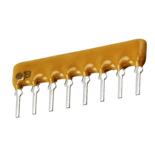 4608X-102-220LF 4608X-102-220 Resistor Thick Film NET 22 Ohm 1 Ohm 1W ±250ppm/°C ISOL Conformal 8-Pin SIP Pin Thru-Hole