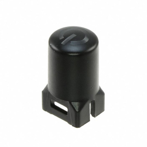 Pack of 5 181D01000 Switch Cap Black, Round, Convex (Domed) Pushbutton Transparent Lens Snap Fit : RoHS