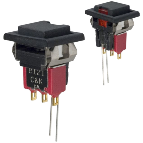 1pc   8121J85ZGE223   Switch Push Button ON Mom SPDT Square Button 1A 120VAC 28VDC 0.4VA Momentary Contact Solder Lug Panel Mount