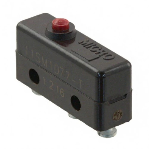 11SM1077-T Switch Basic Snap Action SPDT .1A 125VAC .83N, Pin Plunger