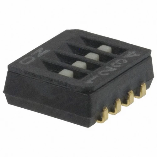 Pack of 2 CHS-04TA Switch Dip SPST 4 Position Surface Mount Slide (Standard) Actuator 100mA 6VDC : RoHS