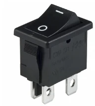 CWSB21AA1F  Rocker CWSB21AA1F Switch,Rocker,DPST,ON-NONE-OFF,Non-Illum,Black,Horiz I/O Legend,6A,250VAC,QC