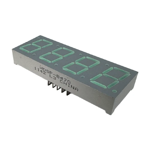 HDSP-B47G Display Modules - LED Character and Numeric Green 7-Segment 4 Character Common Cathode 2.2V 20mA 0.752" H x 2.016" W x 0.315" D (19.10mm x 51.20mm x 8.00mm) 12-DIP (0.600", 15.24mm)