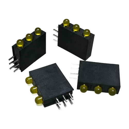 Pack of 5 SSF-LXH340YYYD Indicator,LED PCB Thru-Hole Bulb T-3 mm Yellow Yellow Diffused Round Angl 60deg