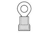 19071-0253 Ring Terminal Connector 1/4 Stud Circular 4 AWG Crimp