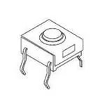 Pack of 2 101-TS6711T1602-EV Switch, Tactile Switches 6x6mm 160gf Brown, RoHS