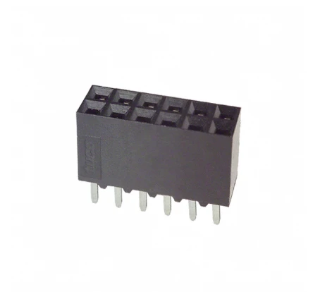 Pack of 2 5-534206-6 Connector 12 Position Receptacle Connector 0.100" (2.54mm) Through Hole Gold