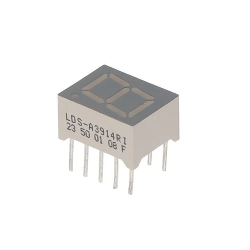 Pack of 2 LDS-A3914RI LED Display Modules - Character and Numeric Red 7-Segment 1 Character Common Anode 2V 10mA 10-DIP