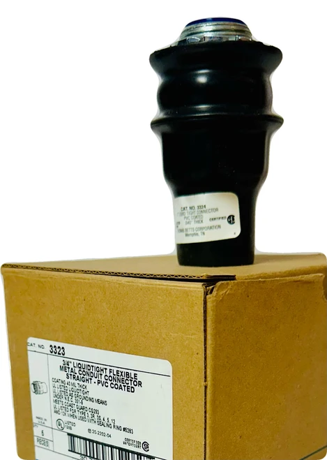 3324 1" Liquidtight Flexible Metal Conduit Conn Straight- PVC Coated
