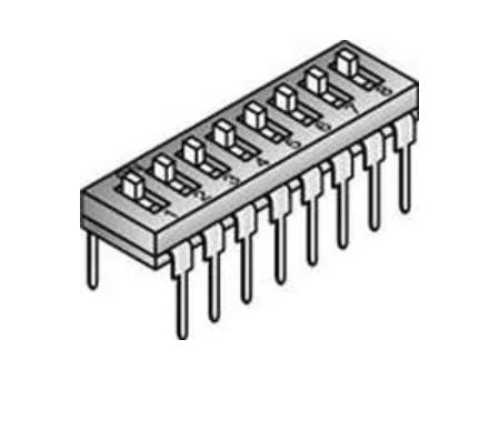 106-EI04-EV Switches DIP/SIP Raised ACT 4 POS