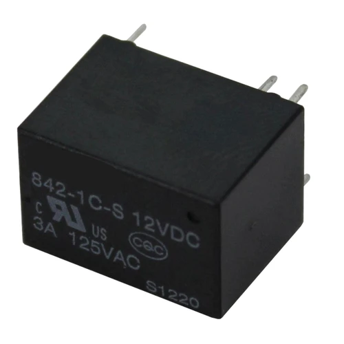 842A-1C-S-12VDC Relay General Purpose Mini PCB Relay SPDT 1A-3A 12VDC