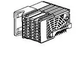 76020-3006 Modular Connector /High Speed 7 Row Right Angle 84 Position 3.7MM Through Hole