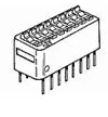 435166-7 Dip Switch SPST 10 Position Through Hole Rocker Actuator 25mA 24VDC