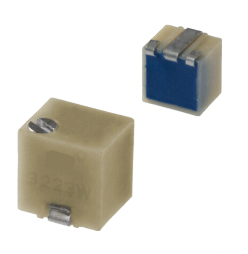 3223W-1-102 Trimmer 1 kOhms 0.125W, 1/8W J Lead Surface Mount Trimmer Potentiometer Cermet 11.0 Turn Top Adjustment