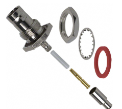 112234 BNC Connector Jack Female Socket 50 Ohms Panel Mount Crimp :RoHS