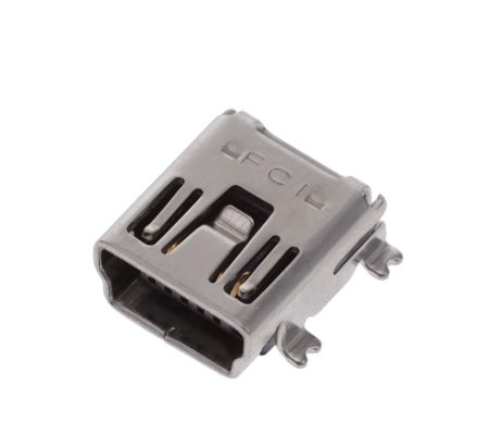 Pack of 4 10033526-N3222MLF USB - mini B Receptacle Connector 5 Position Surface Mount, Right Angle