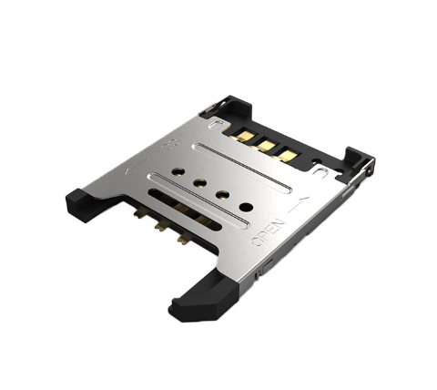 Pack of 5 SIM5051-6-0-18-00-A Connector 6 Position Card Connector Mini SIM Surface Mount, Right Angle Gold