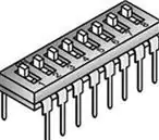 106-EIR10T-EV DIP Switches / SIP Switches 10 Position Slide 2.54mm 50VDC PCB Mount :RoHS